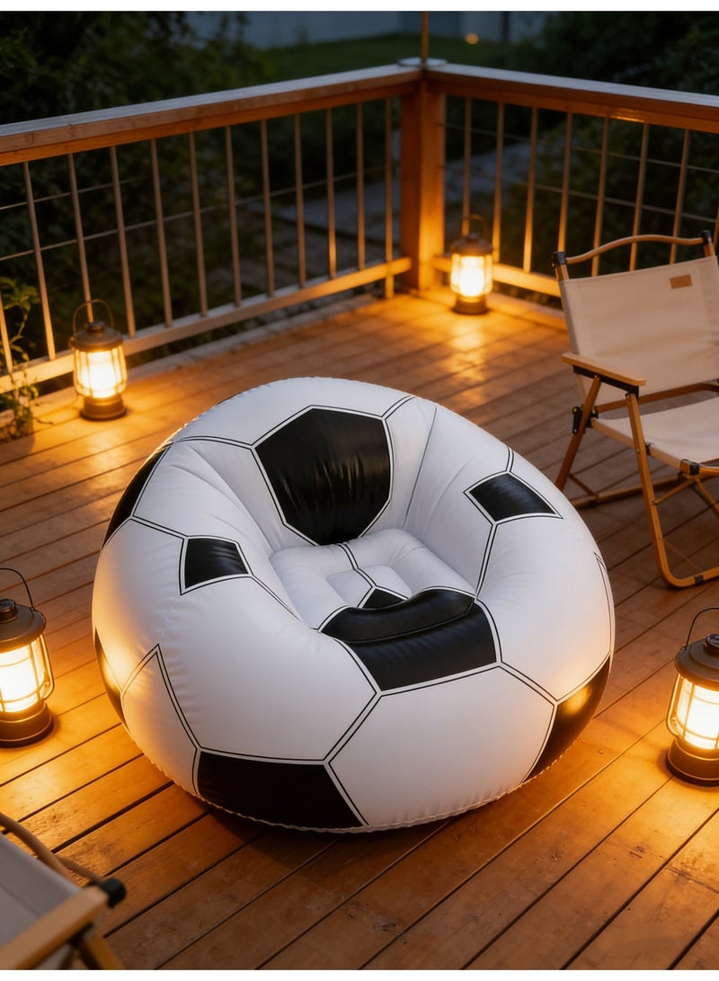 عام سميكة صديقة للبيئة مكتب المنزل PVC مريحة لتحريك أريكة كسولة عملية قابلة للنفخ لكرة القدم مقاومة للاهتراء - Image 5